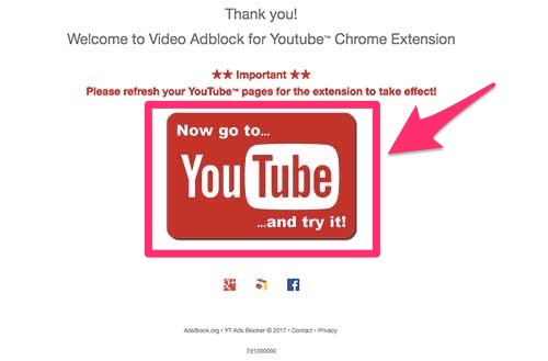 youtube広告消すchromeの画像