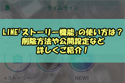 Line ストーリー機能 の使い方は 削除方法や公開設定など詳しくご紹介 Snsテクニック